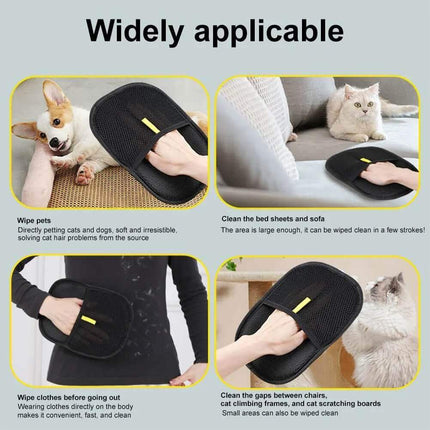 Pet Hair Removal Glove efficiently removes pet hair from furniture and clothes, perfect for cleaning with ease and comfort.