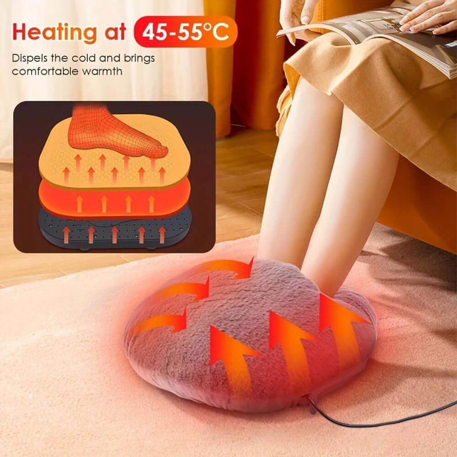 Feet Warmer heating at 45-55°C, providing comfortable warmth and dispelling the cold for cozy comfort.