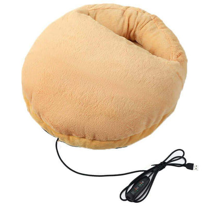 USB Electric Feet Warmer with soft padding for cozy comfort and warmth, ideal for cold winter days.