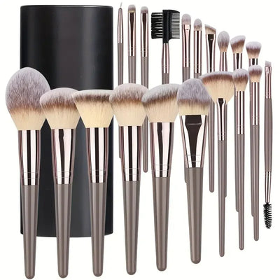 Professional Makeup Brush Set including various brushes for flawless makeup application and blending.