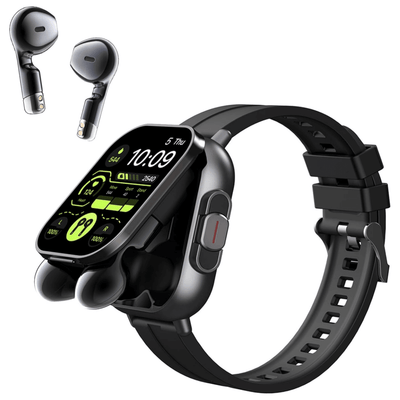 Smartwatch with Earbuds, a 2-in-1 fitness watch featuring a vibrant display and wireless audio.