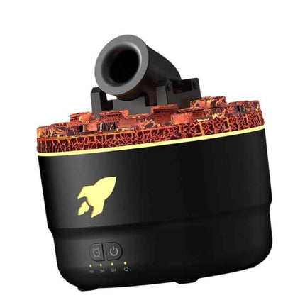 Cannon Humidifier with red interior and yellow logo on a white background - Astoria Lifestyle