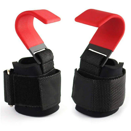 Weight Lifting Hooks with Wrist Straps designed for enhanced grip during weightlifting workouts.