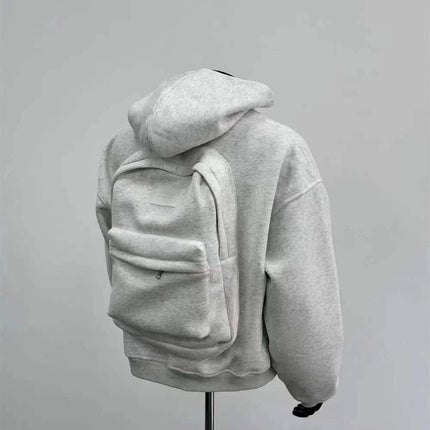 Hoodie - Gray hoodie on a mannequin against a gray background