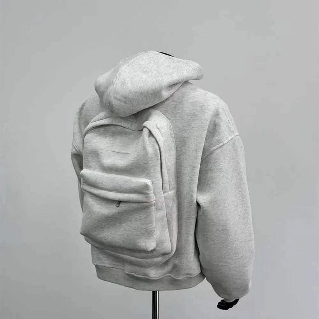 Hoodie - Gray hoodie on a mannequin against a gray background