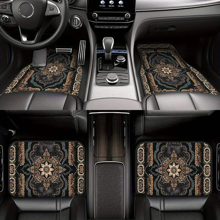 Luxurious Persian Car Mat enhancing vehicle interiors with elegant Persian rug designs and rich patterns.