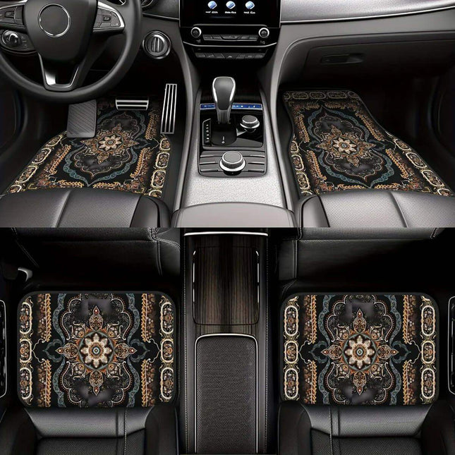Luxurious Persian Car Mat enhancing vehicle interiors with elegant Persian rug designs and rich patterns.