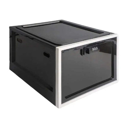 Transparent Fridge Lock Box with a transparent lid on a white background