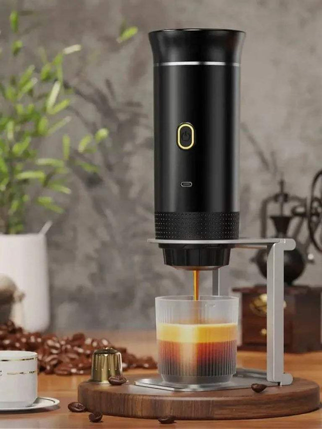 Portable Coffee Maker brewing rich coffee directly into a cup, perfect for travel and outdoor use.