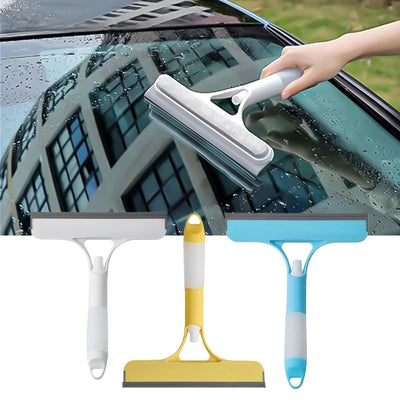 Window cleaning squeegee with a car window background