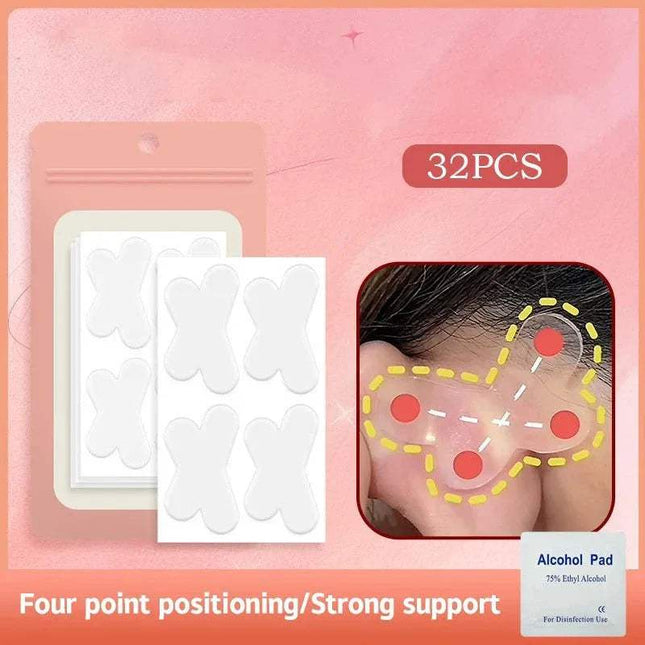 Ear Corrector Stickers pack with 32PCS for balanced ear shape and strong support in four-point positioning.