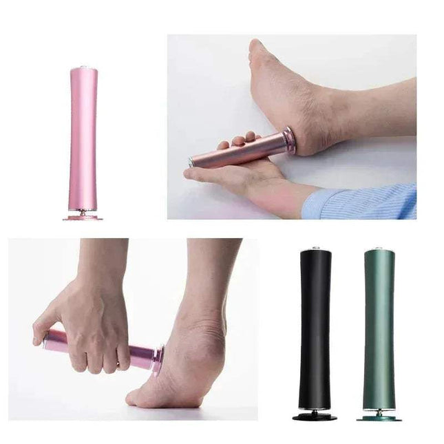 Electric Rechargeable Pedicure File used to remove dry skin and calluses for smooth feet.