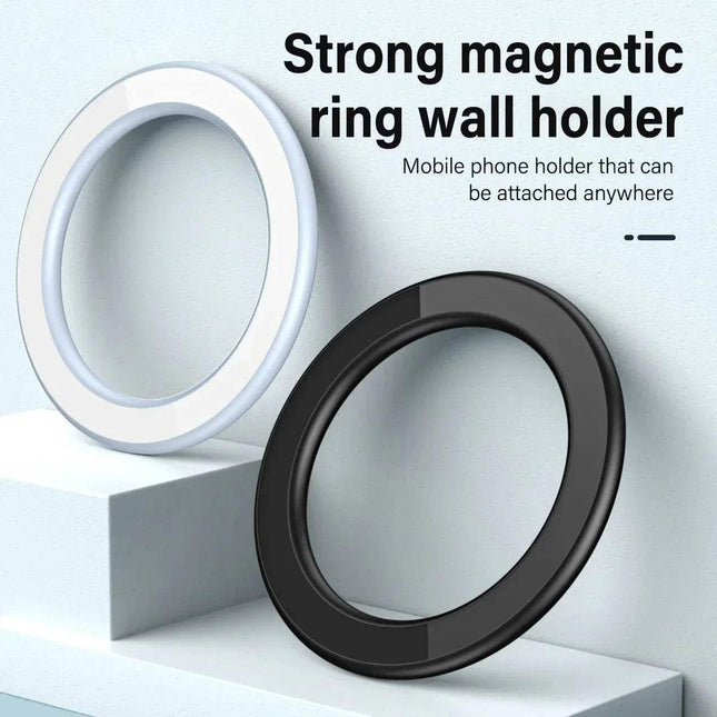 Strong magnetic ring wall holder, a mobile phone holder featuring a Magnetic Ring Holder design that can be attached anywhere.