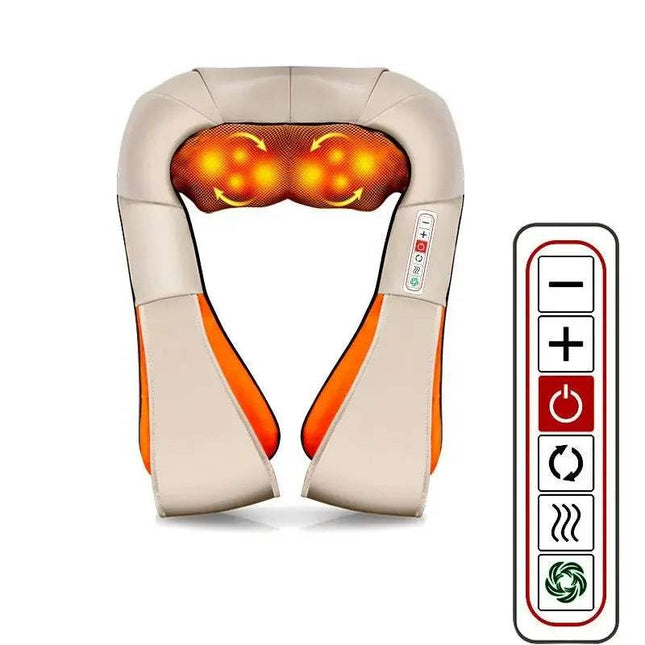 U-Shaped Shiatsu Massager Deep-Kneading Full-Body Massage with Heat