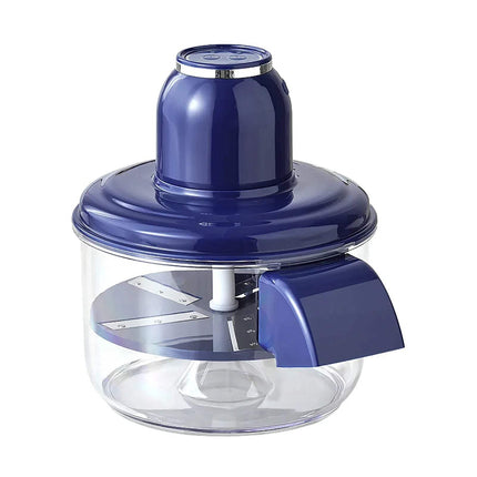 Blue and clear Automatic Fruit Peeler Machine on a white background