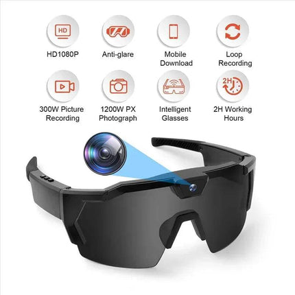 Bicycle Sports POV Camera Glasses featuring HD1080P recording, anti-glare, and intelligent design for hands-free action. - Astoria Lifestyle