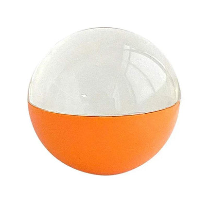 Clear and orange Customizable Video Crystal Sphere on a white background - Astoria Lifestyle