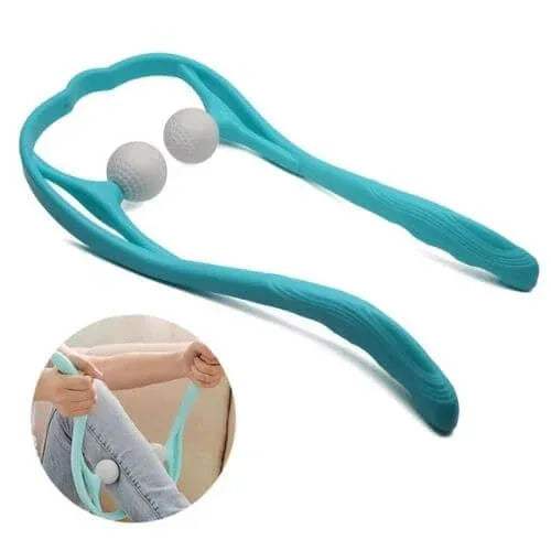 Dual Pressure Point Massager for instant pain relief with smooth ergonomic design and dual massage balls.