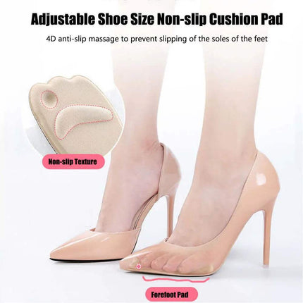Forefoot Insert Pad for Heels with high-heeled shoes on a white background