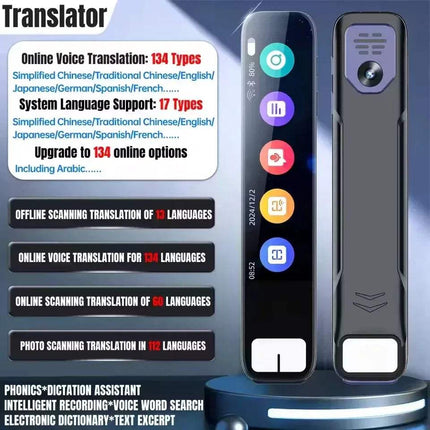 GPT AI Translation Pen showcasing online and offline translation features for 134 languages. - Astoria Lifestyle