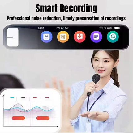 Smart Recording feature showcasing professional noise reduction on the GPT AI Translation Pen. - Astoria Lifestyle