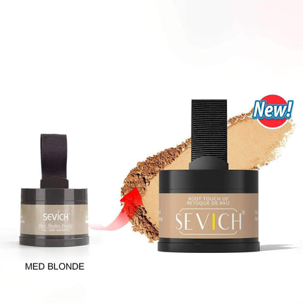 Hairline Powder Sevich root touch up product with a swatch of color on a white background