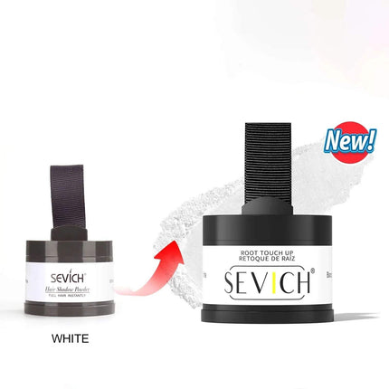 Hairline Powder Sevich root touch up product with a white background