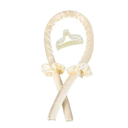 Champagne Heatless Curling Rod Headband on a white background
