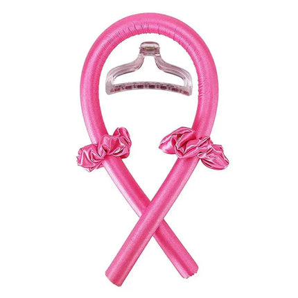 Rose Red Heatless Curling Rod Headband on a white background