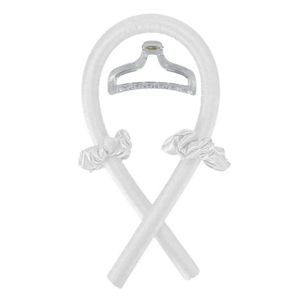 White Heatless Curling Rod Headband on a white background