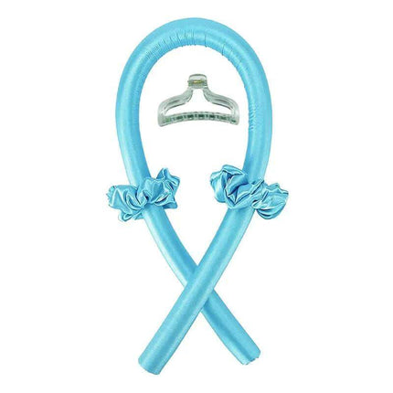 Blue Heatless Curling Rod Headband  on a white background