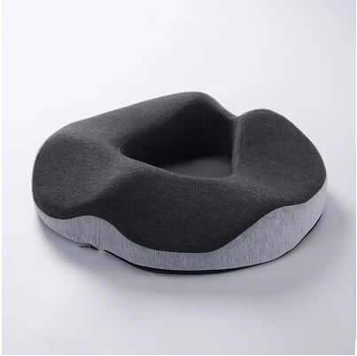 Hemorrhoid Mat Seat Cushion black & gray on a white background