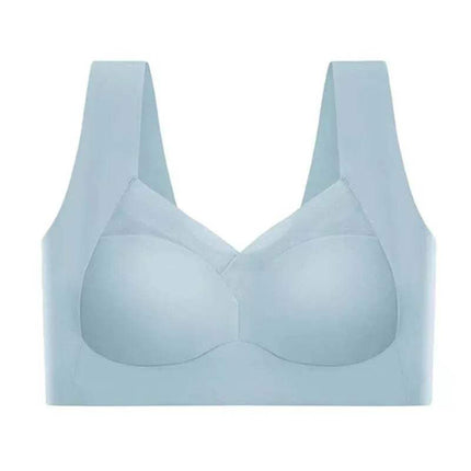 Light blue High Support Bra for Women for Maximum Workout Support on a white background