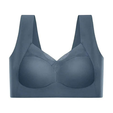 Blue High Support Bra for Women for Maximum Workout Support on a white background