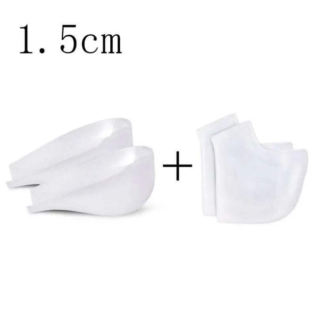 Invisible Height Increased Insoles with measurement 1.5cm on a white background
