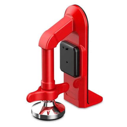 Metal Door Lock Alarm red mount on a white background