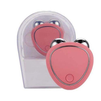 Microcurrent Facial Device with clear case on white background