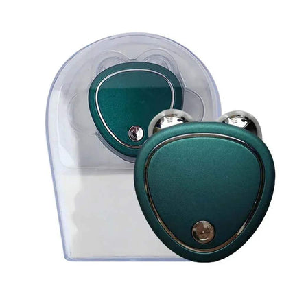 Microcurrent Facial Device with clear plastic cover on a white background