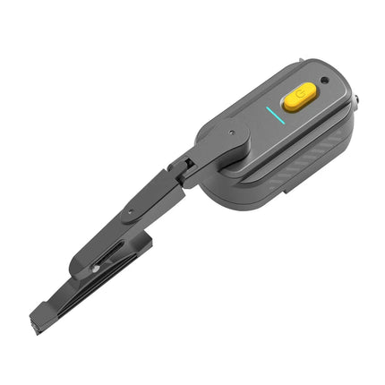 Motorcycle Helmet Wiper for Clear Vision in Any Weather with a yellow button on a white background