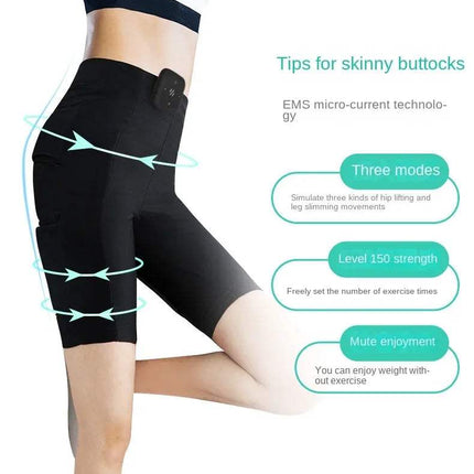Pelvic Floor Trainer EMS Shorts showcasing EMS micro-current technology for fitness and muscle toning.