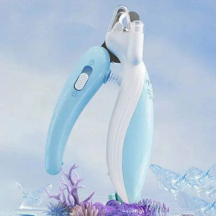 Pet Nail Clipper with Led Light, a blue precision grooming tool for safe pet nail trimming. - Astoria Lifestyle