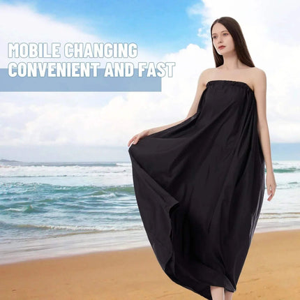Woman holding a Portable Beach Changing Cover for Quick & Private Changing