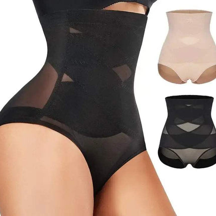 Shapewear for Women Tummy Control High-Waist Shaper with mesh panels on a white background