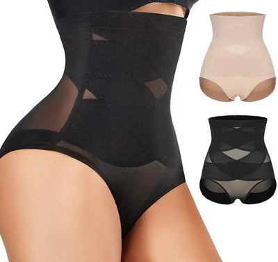 Shapewear for Women Tummy Control High-Waist Shaper with mesh panels on a white background
