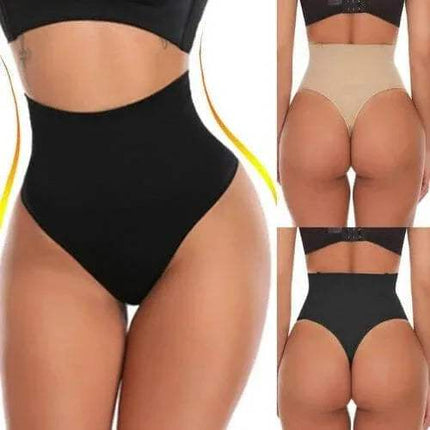Black and beige Women Slimming Thong Shapewear for Tummy Control
