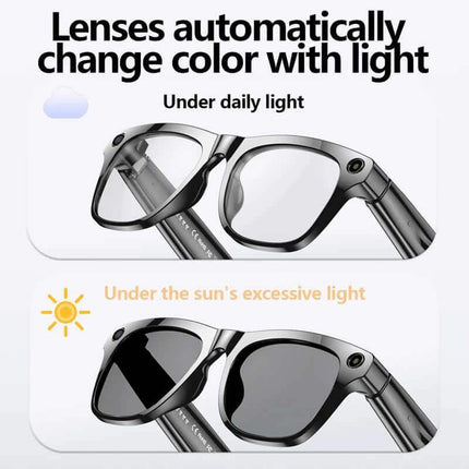 AI Smart Glasses. Sunglasses with color-changing lenses on a white background. Astoria Lifestyle