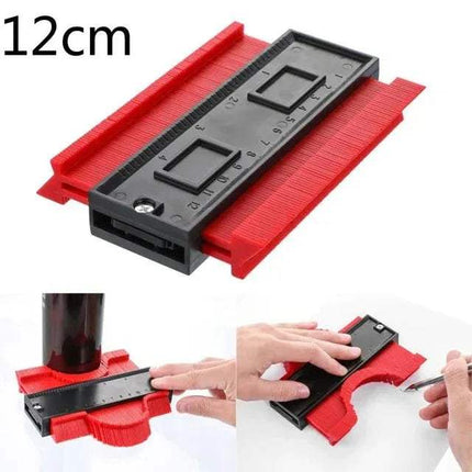 Contour Gauge Profile Duplication Tool for precision cutting and shape replication, measuring 12cm in length.