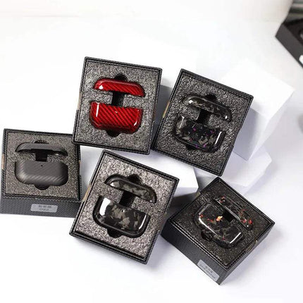 Multiple Carbon Fiber Case for AirPods Pro in their packaging on a white background