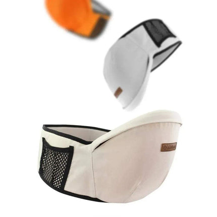 Ergonomic Baby Waist Seat showing a soft, comfortable carrier designed for forward-facing infant support.