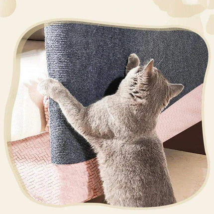 Cat Anti Scratch Mat protecting furniture as a cat scratches it happily